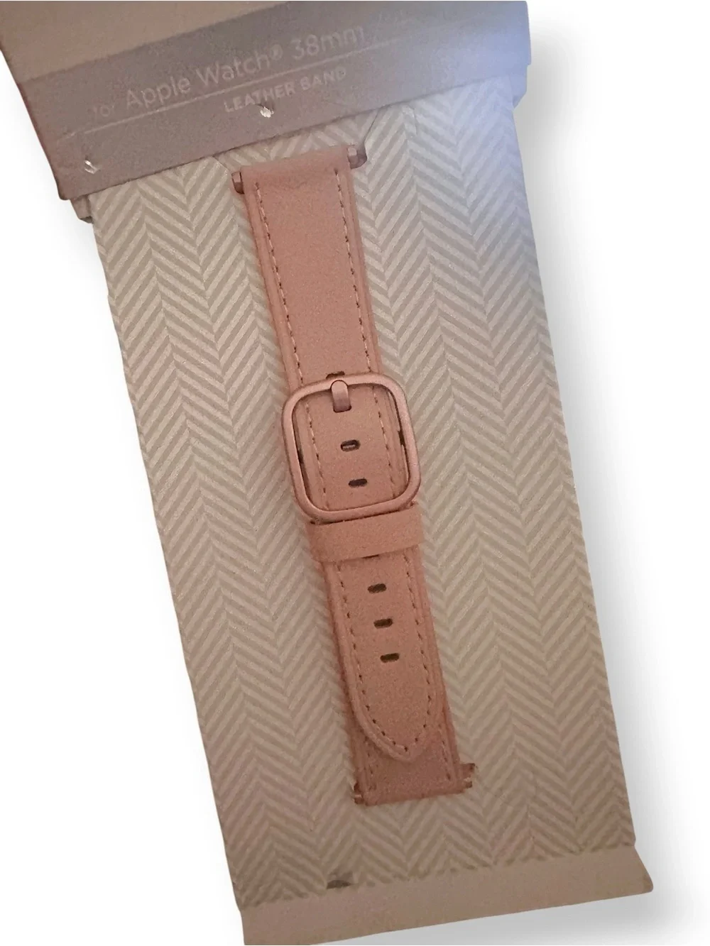 Platinum leather smart watch band
